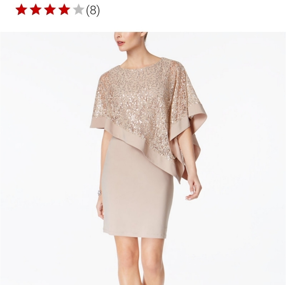Sequined cape dress